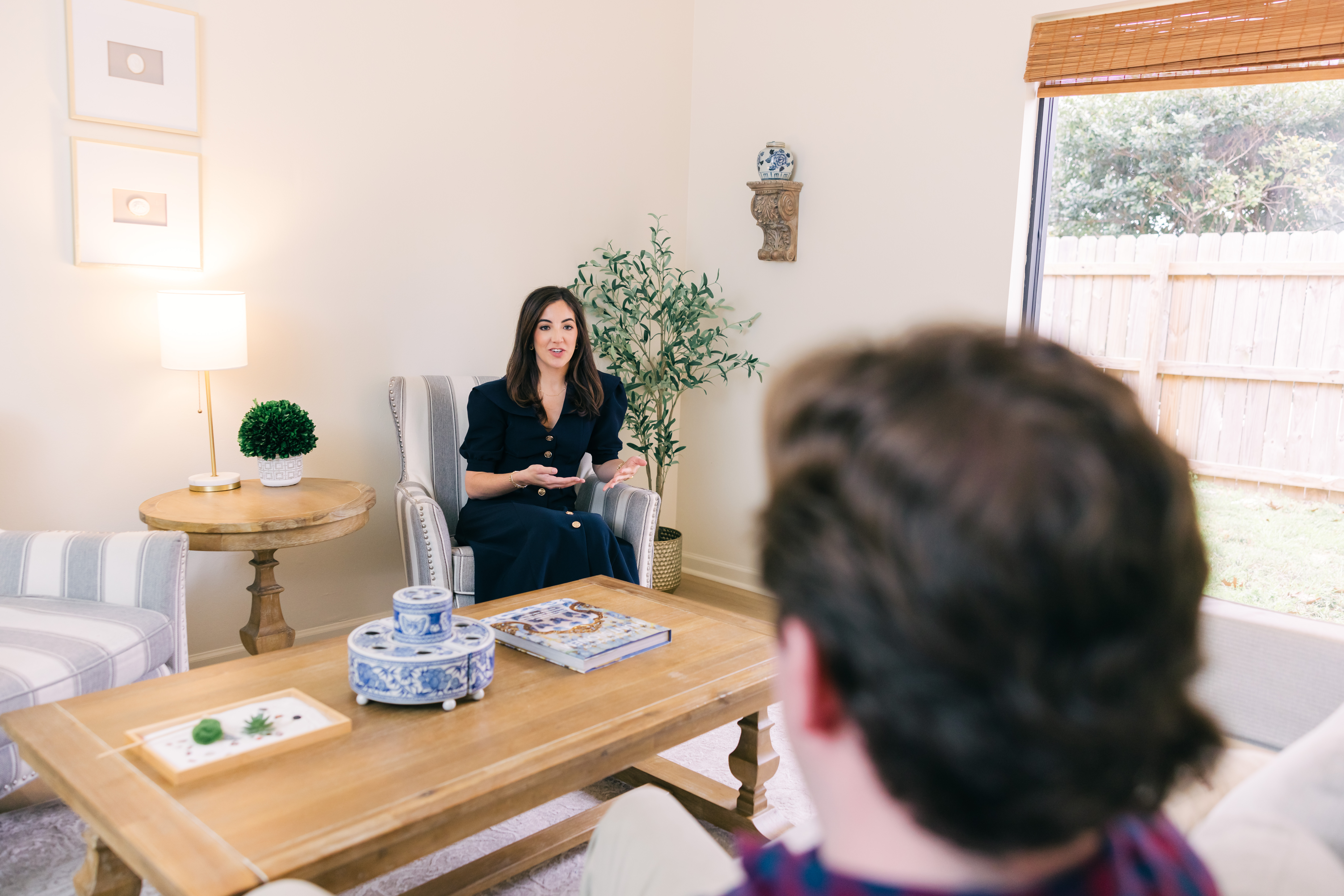 parent engages in family services at the foundry